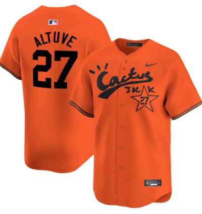 Jose Altuve 27 Houston Astros Cactus Jack Men Jersey - Orange