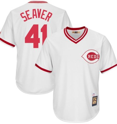 Cincinnati Reds Tom Seaver White Throwback Pullover Jersey