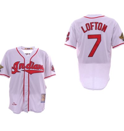 Cleveland Indians Kenny Lofton White Throwback Jersey