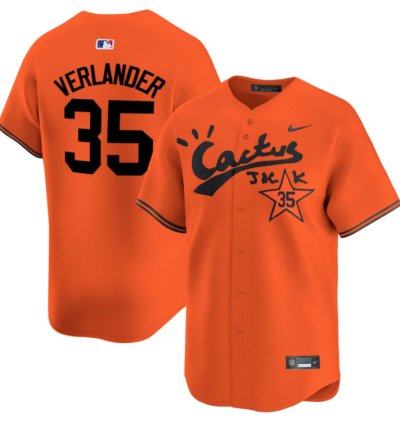 Justin Verlander 35 Houston Astros Cactus Jack Men Jersey - Orange