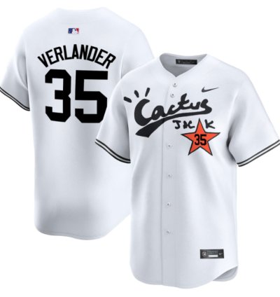 Justin Verlander 35 Houston Astros Cactus Jack White Jersey V2