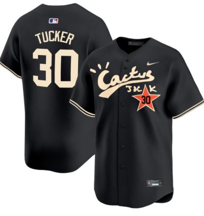 Kyle Tucker 30 Houston Astros Cactus Jack Black Jersey V2