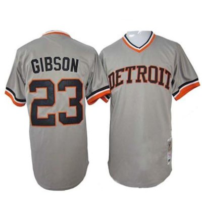 Detroit Tigers Kirk Gibson Gray 1968 Throwback Pullover Jersey