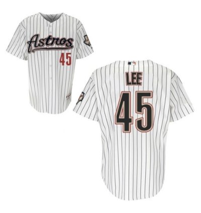 Houston Astros Carlos Lee White Throwback Jersey