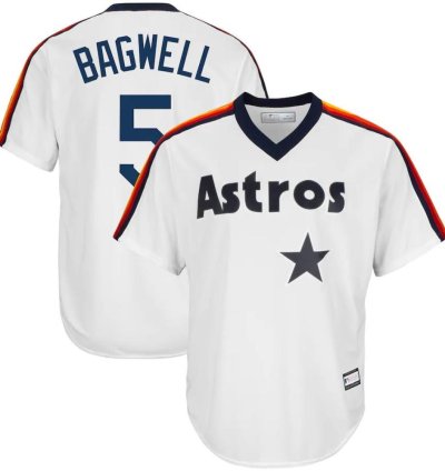 Houston Astros Jeff Bagwell White Throwback Pullover Jersey