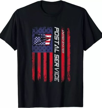 Vintage Postal Worker American Flag Us Postal Service Gift T-shirt Size S-5xl