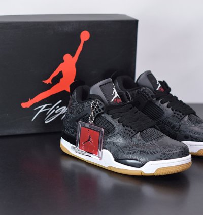 Nike Air Jordan 4 Retro Laser Black Gum