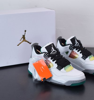 Nike Air Jordan 4 Retro Lucid Green Rasta