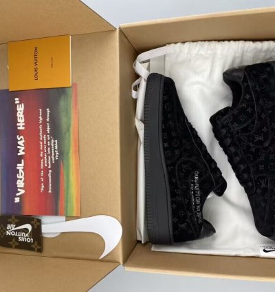 Louis Vuitton Nike Air Force 1 Low By Virgil Abloh Black