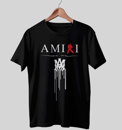Amiri Paint Drip Logo Mens Shirt Size Usa