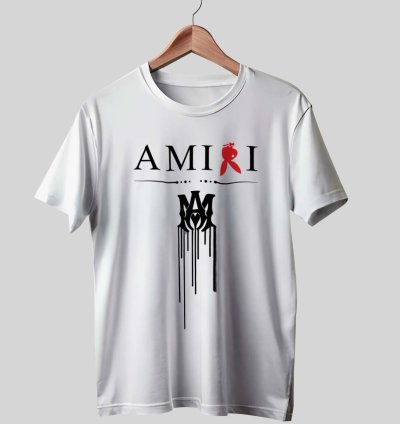 Amiri Paint Drip Logo Mens Shirt Size Usa