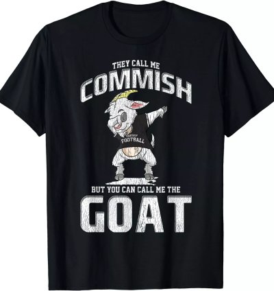 Fantasy Football Commissioner Commish Dabbing Goat Draft Day T-shirt Size S-5xl