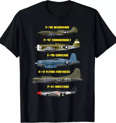 Ww2 Planes Warbirds Warplanes T-shirt Size S-5xl