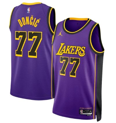 Luka Dončić Los Angeles Lakers Jordan Brand Statement Edition Swingman Jersey - Purple