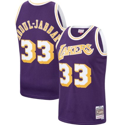 Kareem Abdul-jabbar Los Angeles Lakers Hardwood Classics Swingman Jersey - Purple