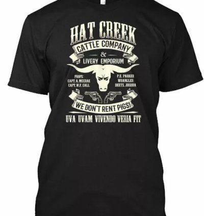 Lonesome Dove Hat Creek Cattle Company T T-shirt Made In The Usa Size S To 5xl