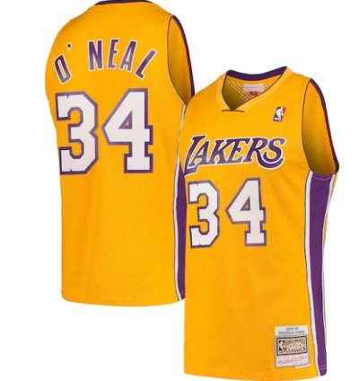 Shaquille Oneal Los Angeles Lakers Hardwood Classics Swingman Jersey - Gold
