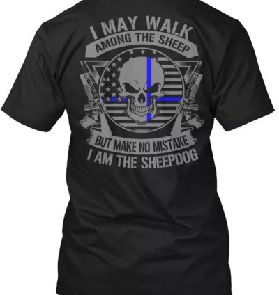 I Am The Sheepdog T-shirt Made In The Usa Size S To 5xl