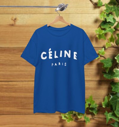 Celine Paris T-shirt Royal Blue Shirt Usa Size