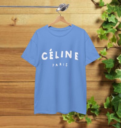 Celine Paris T-shirt Carolina Blue Shirt Usa Size