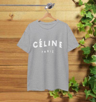 Celine Paris T-shirt Sport Grey Shirt Usa Size