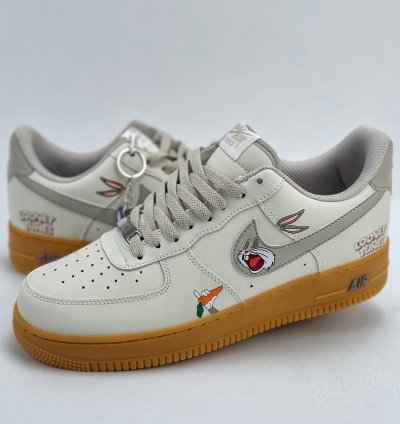 240 Nike Air Force 1 Low 07 Bugs Bunny Graffiti Off-white Rubber Xc2351-660 -