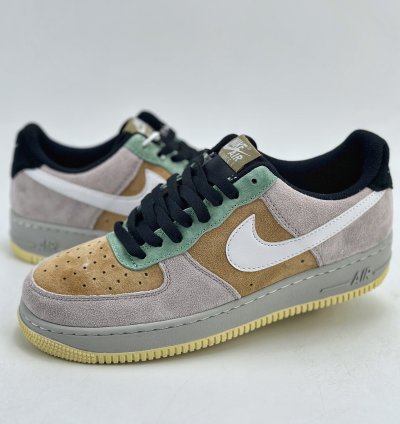 120 Nike Air Force 1 Low 07 Suede Gray Brown Green Dv0788-200