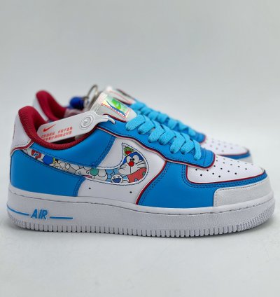 260 Nike Air Force 1 Low 07 Doraemon White Blue Bq8988-106