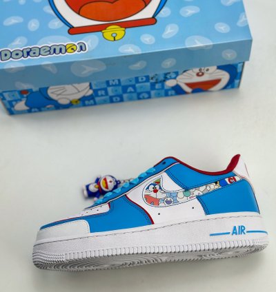260 Nike Air Force 1 Low 07 Doraemon White Blue Bq8988-106