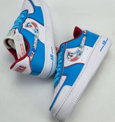 260 Nike Air Force 1 Low 07 Doraemon White Blue Bq8988-106