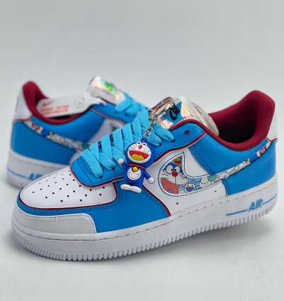 260 Nike Air Force 1 Low 07 Doraemon White Blue Bq8988-106
