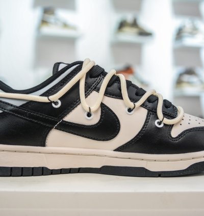 260 Yc Version Nike Dunk Low Metal Punk Black White Gold Dd1391-100 -