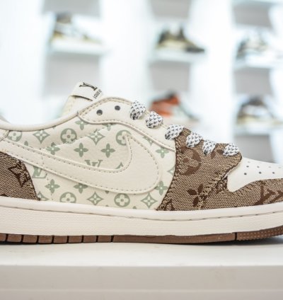 270 Ts X Air Jordan Aj1 Low Inverted Hook Low-top Joint Color Matching Sj