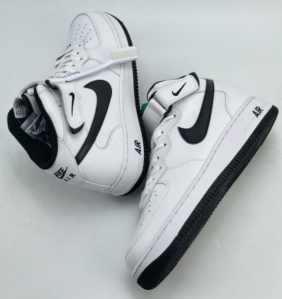 220 Nike Air Force 1 Mid 07 White Black Dv0806-101