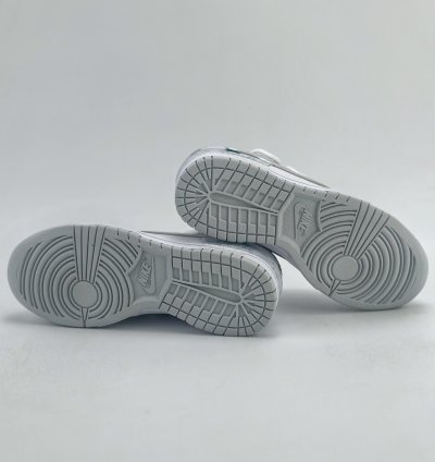 240 Nike Sb Dunk Low Silver Deconstruction Light Gray Blue Hf0730-160 -