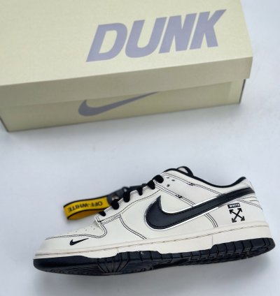 280 Nike Sb Dunk Low X Off-white White And Black Small Hook Dj2024-003 -
