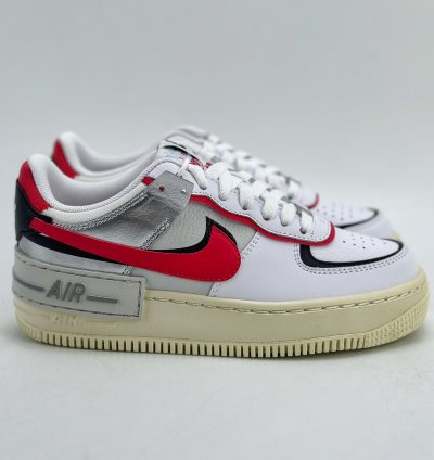 180 Nike Air Force 1 Low 07 Shadow Macaron White Red Black Fn6335-100 - H