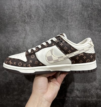 280 Nike Sb Dunk Low X Louis Vuitton White Brown Old Flower