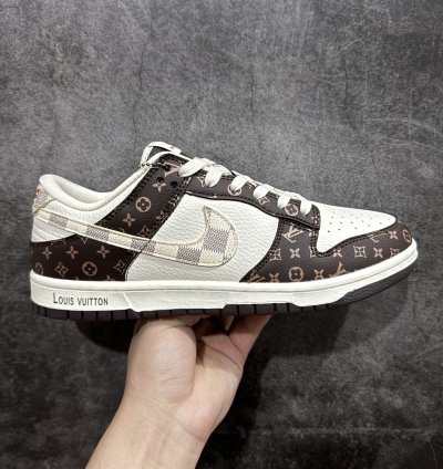 280 Nike Sb Dunk Low X Louis Vuitton White Brown Old Flower