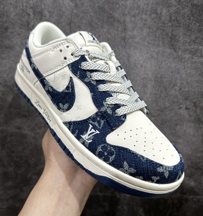 280 Lv X Nike Dunk Low Dark Blue Denim Xp3802-335 -