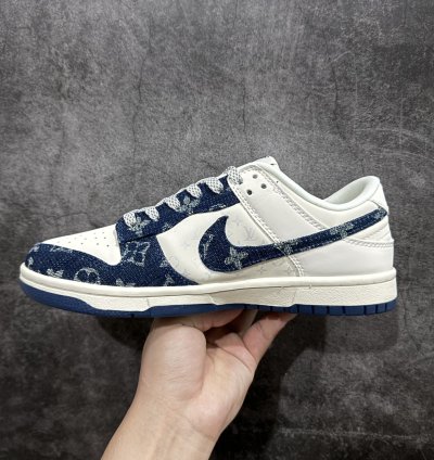 280 Lv X Nike Dunk Low Dark Blue Denim Xp3802-335 -