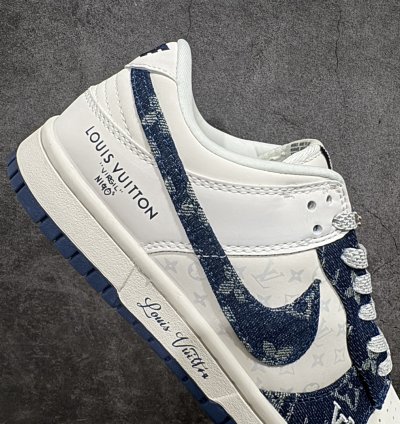 280 Lv X Nike Dunk Low Dark Blue Denim Xp3802-335 -