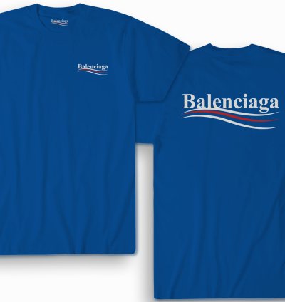 Balenciaga Election Campaign Shirt Royal Blue Made In Usa S To 5xl