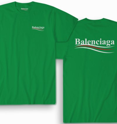 Balenciaga Election Campaign Shirt Iris Green Made In Usa S To 5xl