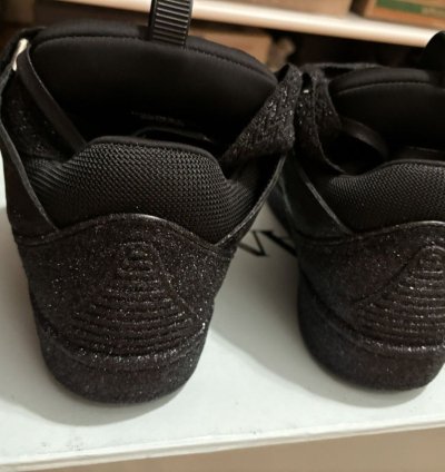 1400 Black Glitter Curb Sneakers