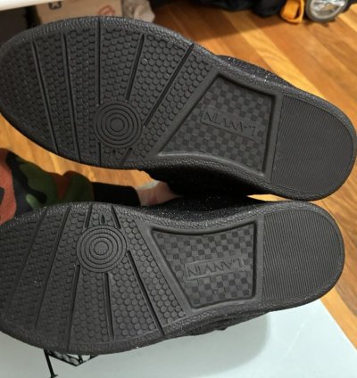 1400 Black Glitter Curb Sneakers