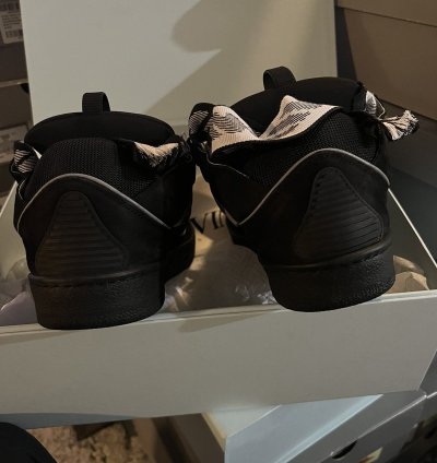 Black And Reflective Lanvin Sneakers Sz 46