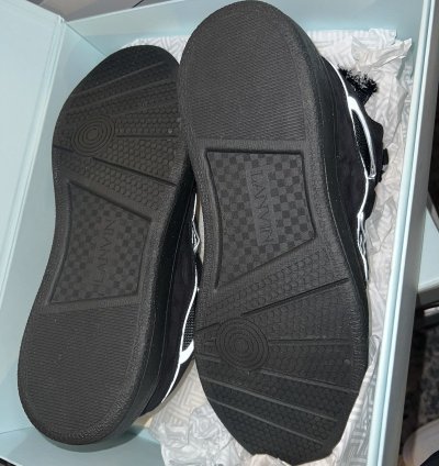 Black And Reflective Lanvin Sneakers Sz 46