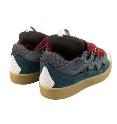 Blue Leather Skate Woven Laces Sneakers Size 8 41