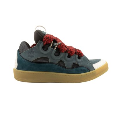 Blue Leather Skate Woven Laces Sneakers Size 9 42